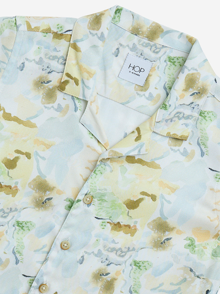 HOP Kids Multicolour Brushstroke Design Shirt