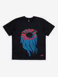 Y&F Kids Black Graphic Design Cotton T-Shirt