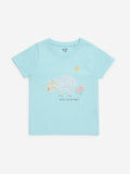 HOP Kids Aqua Animal Detailed Cotton T-Shirt