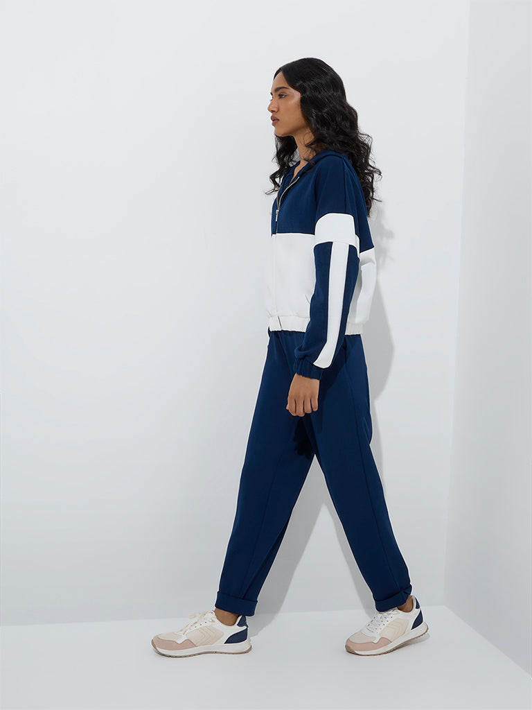 LOV Navy Colour Blocked Jacket