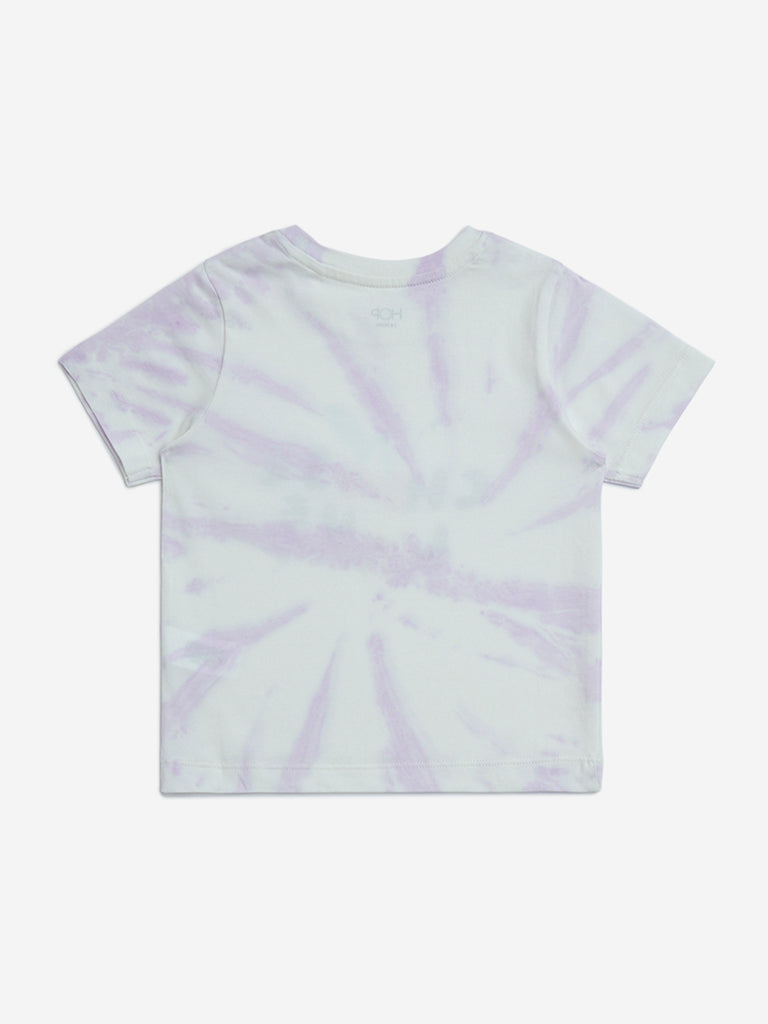 HOP Kids Lilac Tie-Dye Design Cotton T-Shirt