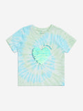 HOP Kids Lime Tie-Dye Printed Cotton T-Shirt