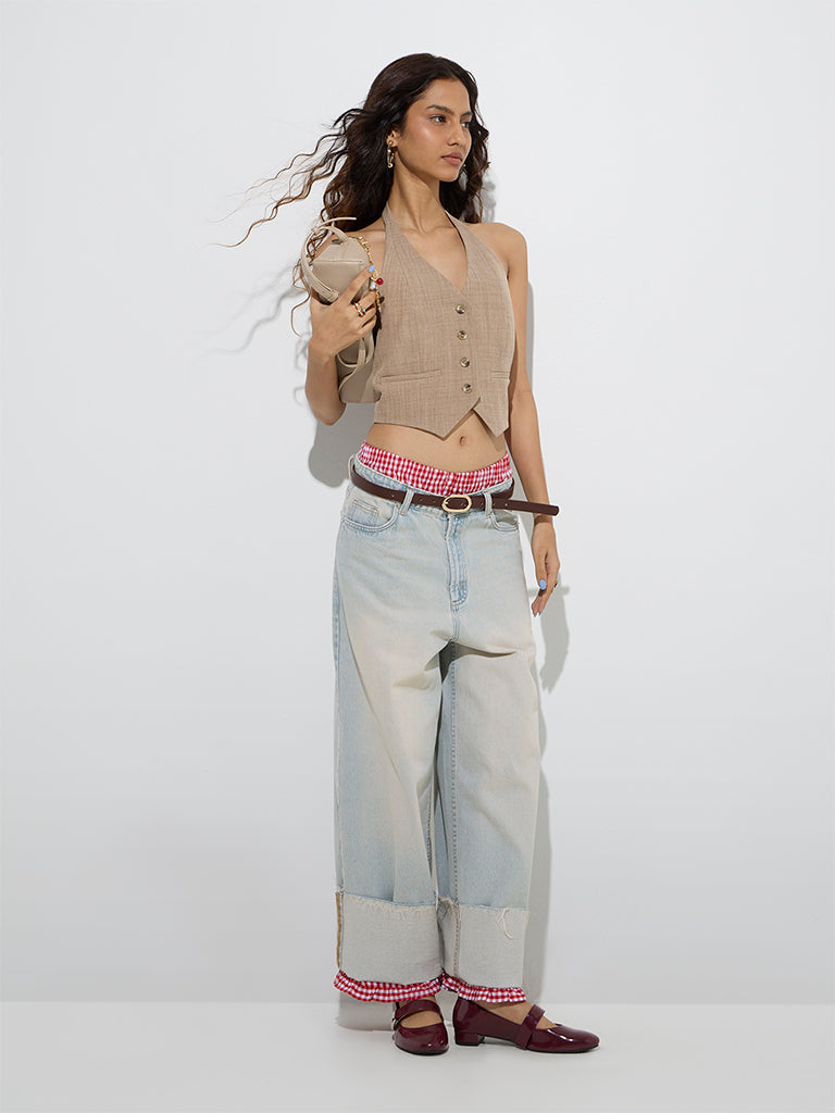 Nuon Beige Waistcoat