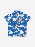 HOP Kids Blue Beach-Inspired Shirt