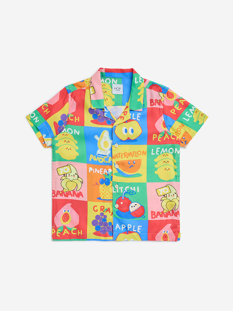 HOP Kids Multicolour Fruit Design Shirt