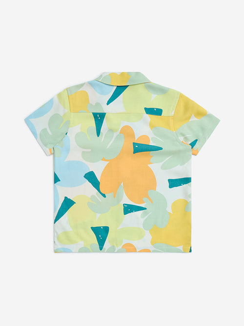 HOP Kids Multicolour Floral Design Shirt
