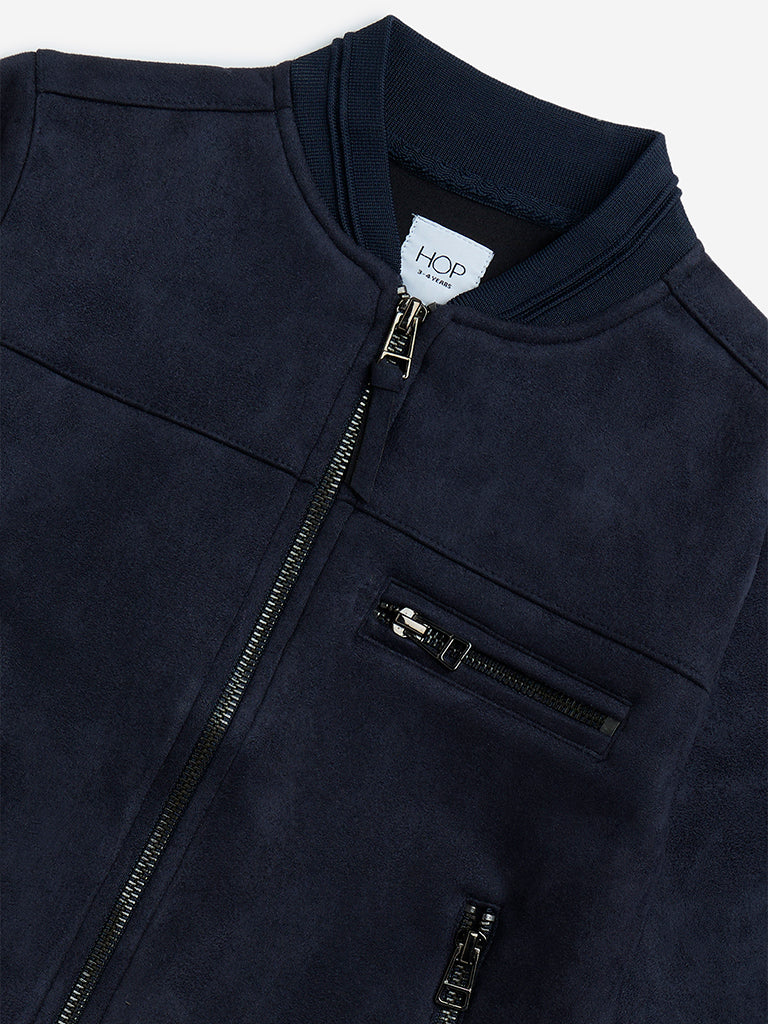 HOP Kids Navy Suede Jacket