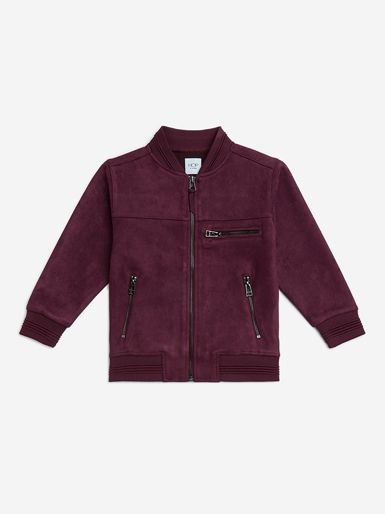 HOP Kids Wine Suede Jacket