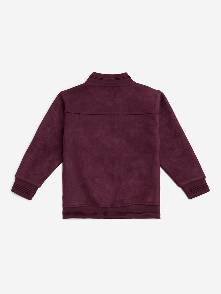 HOP Kids Wine Suede Jacket