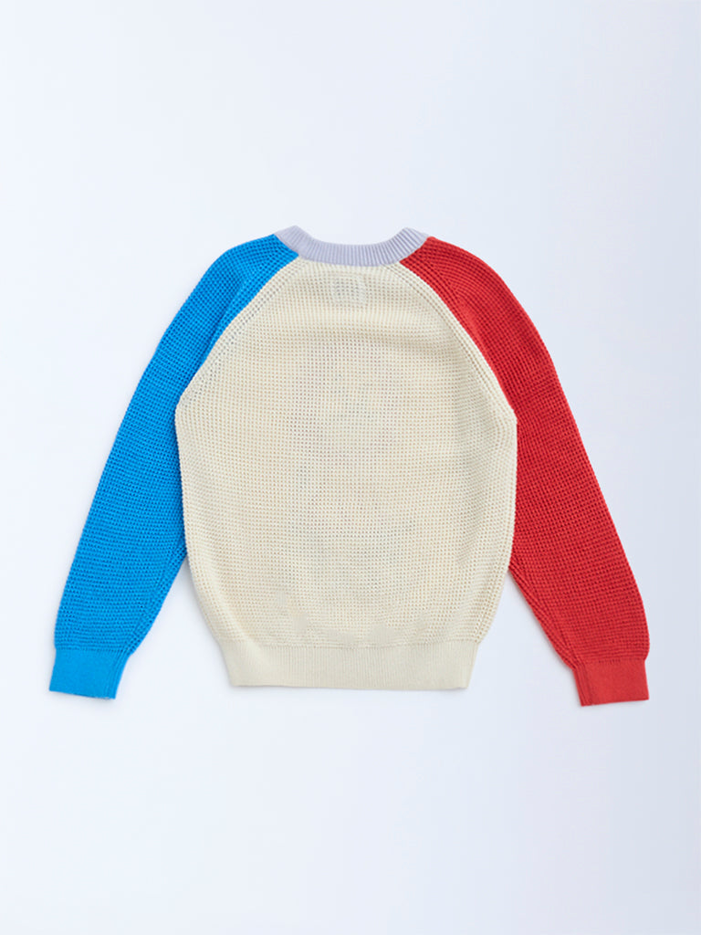 HOP Kids Kids Multicolour Animal Design Cotton Sweater