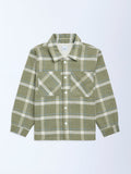 HOP Kids Olive Checkered Shacket