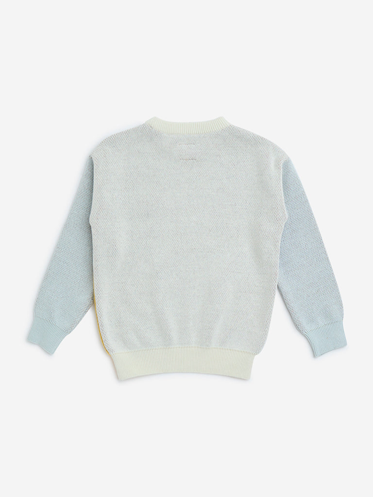 HOP Kids Multicolour Printed Cotton Sweater