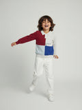 HOP Kids Multicolour Colour-Blocked Cotton Sweater