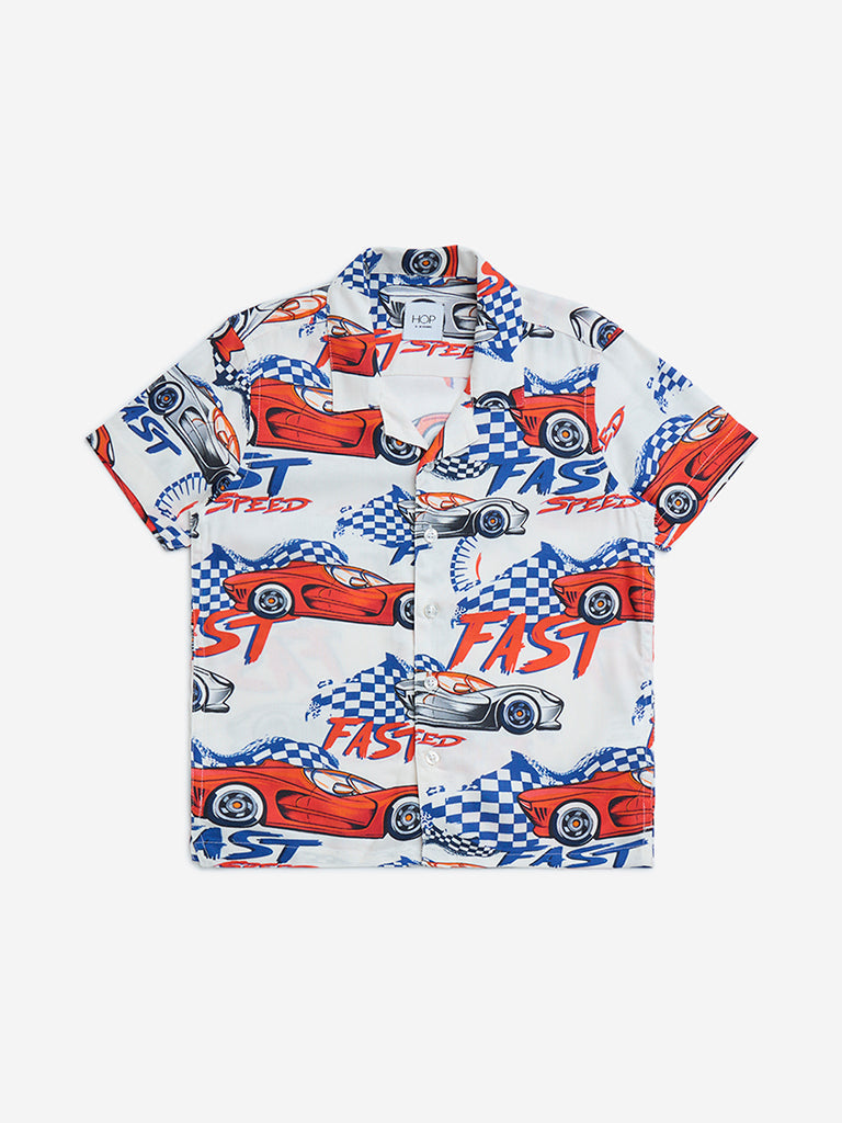 HOP Kids Multicolour Car Design Shirt