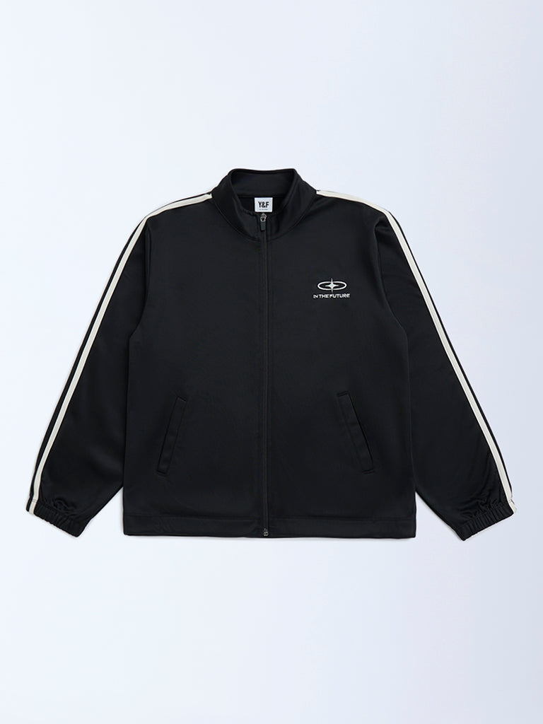 Y&F Kids Black Striped Jacket