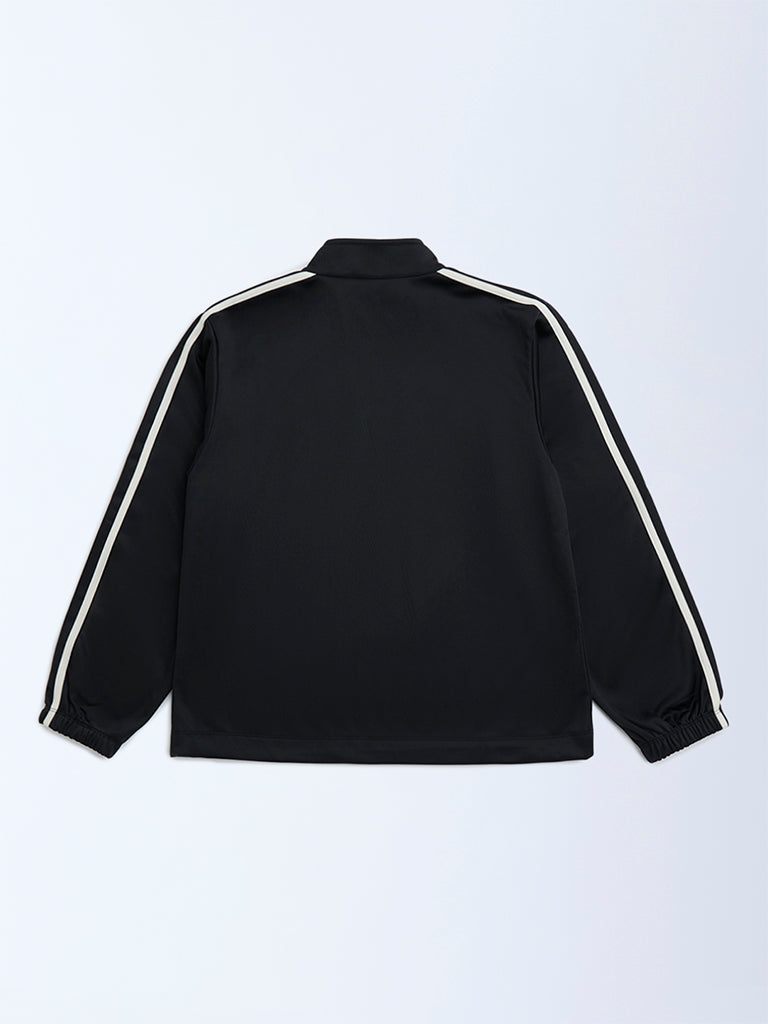 Y&F Kids Black Striped Jacket