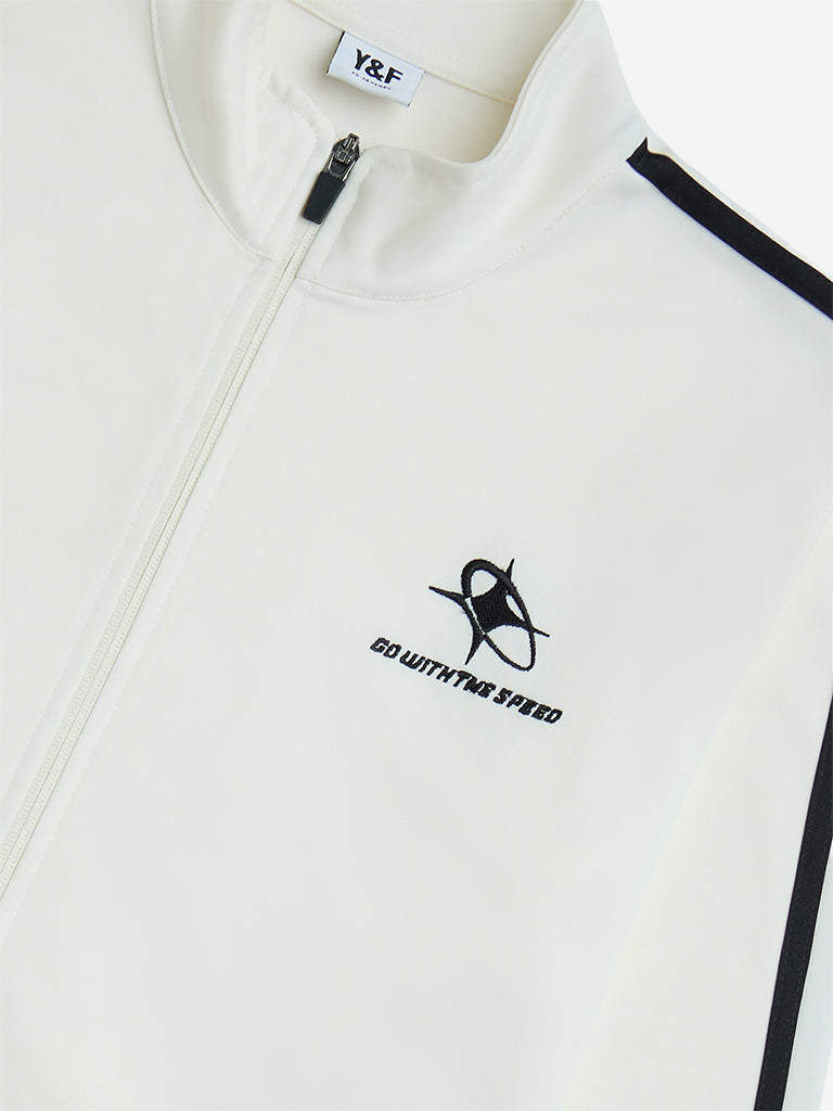 Y&F Kids White Stripe Detailed Jacket