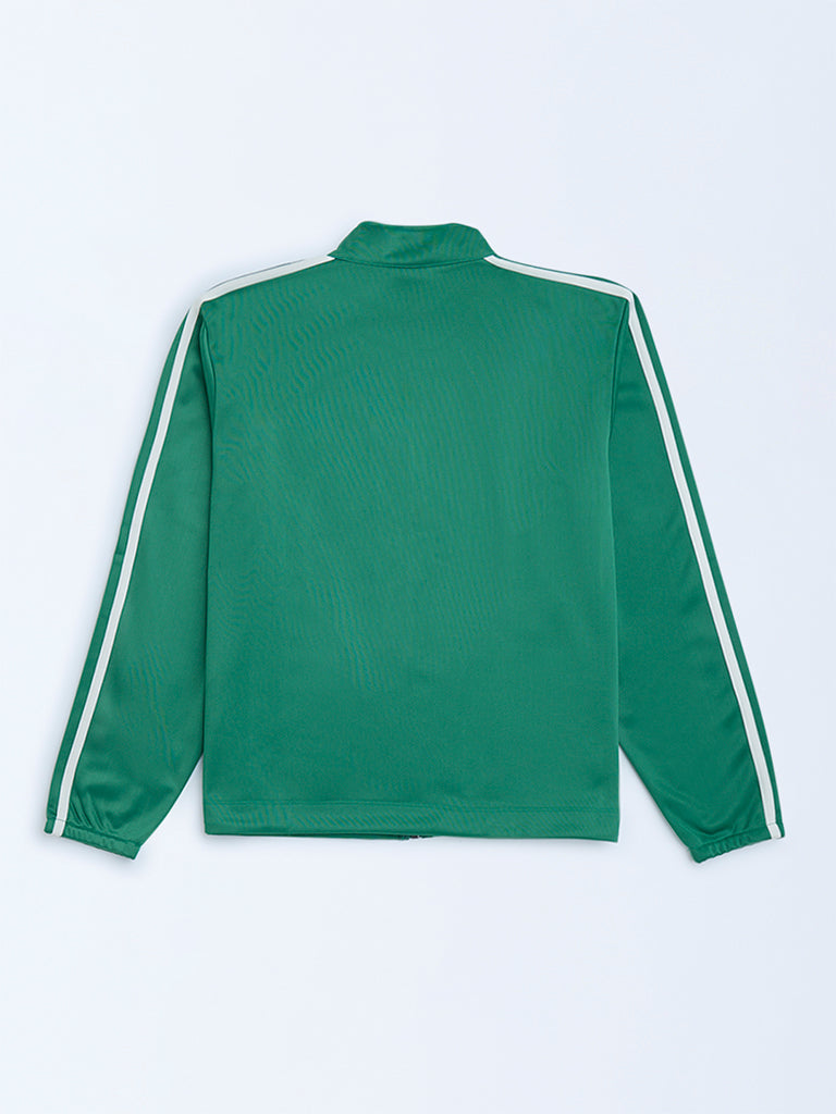 Y&F Kids Green Striped Jacket