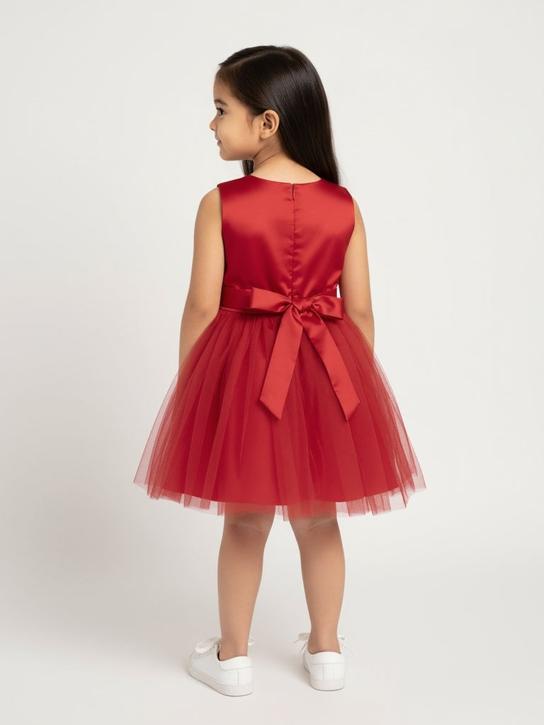 HOP Kids Red Bow Design Party Dress