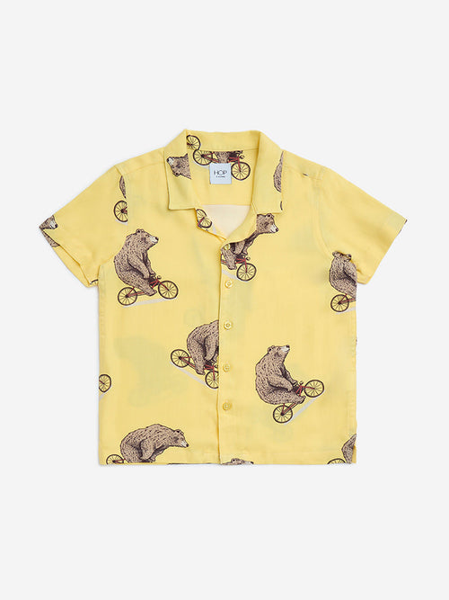 HOP Kids Yellow Animal Design Shirt