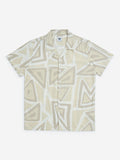 Y&F Kids Beige Geometric Printed Cotton Shirt