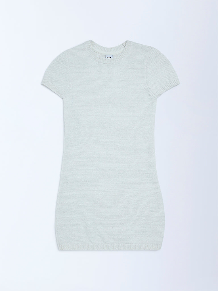 Y&F Kids White Knitted Bodycon Dress