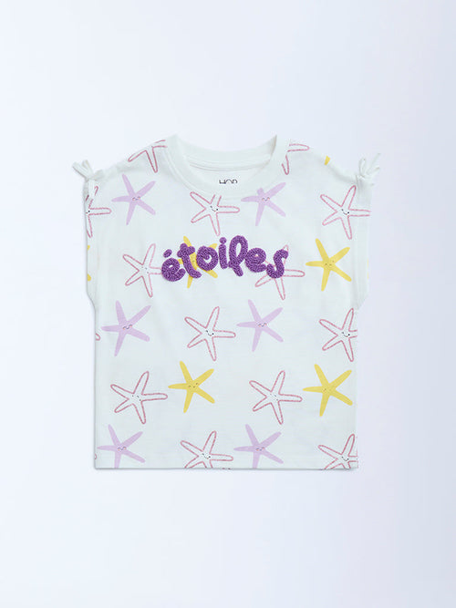 HOP Kids White Text Design Cotton Top