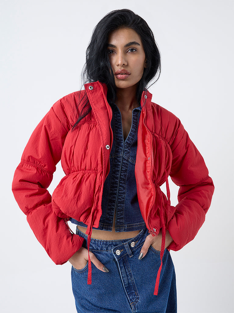Nuon Red Puffer Jacket