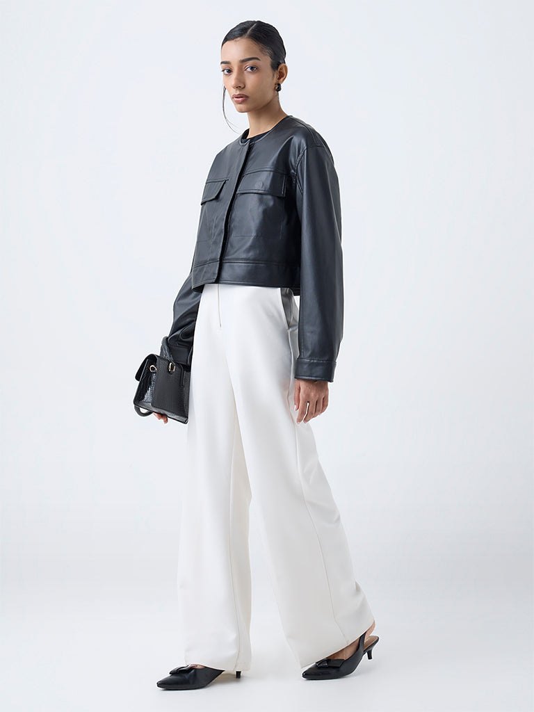 Wardrobe Black Faux Leather Jacket