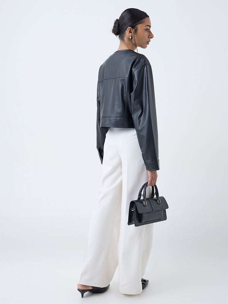 Wardrobe Black Faux Leather Jacket