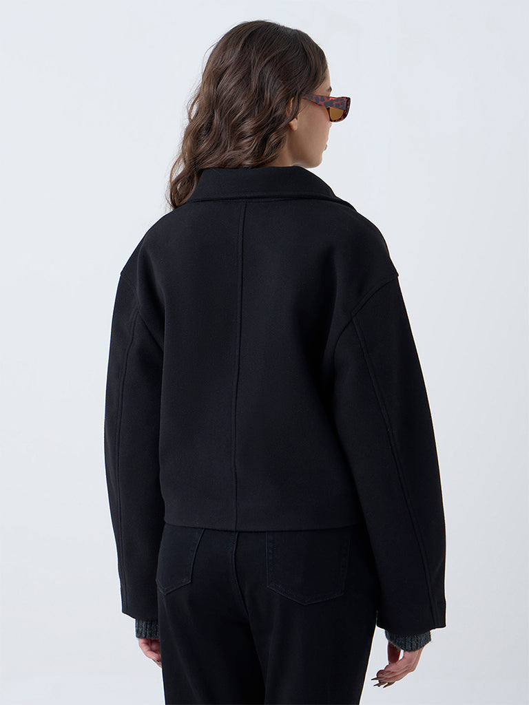 LOV Black High-Neck Jacket