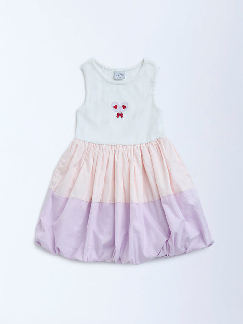 HOP Kids Kids Multicolour Cotton-Blend Balloon Dress