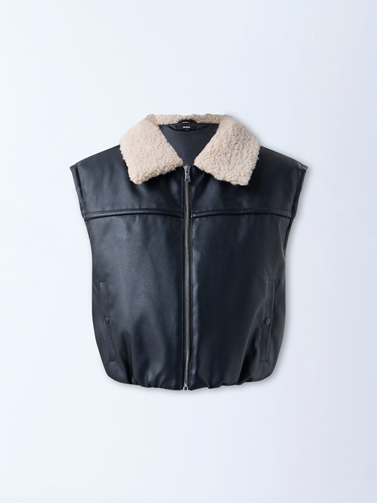 Nuon Black Faux Leather Jacket