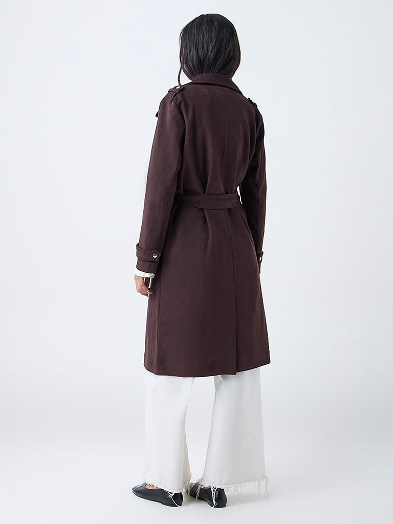 LOV Dark Brown Coat with Belt