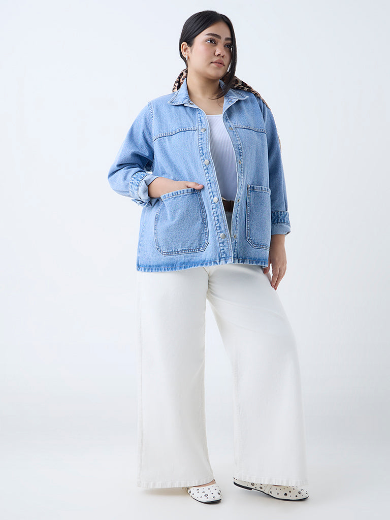 Gia Light Blue Washed Denim Jacket