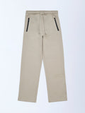 Y&F Kids Beige Solid Mid-Rise Pants