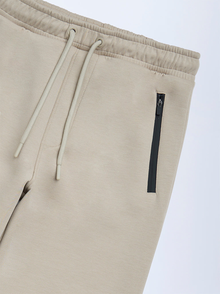 Y&F Kids Beige Solid Mid-Rise Pants