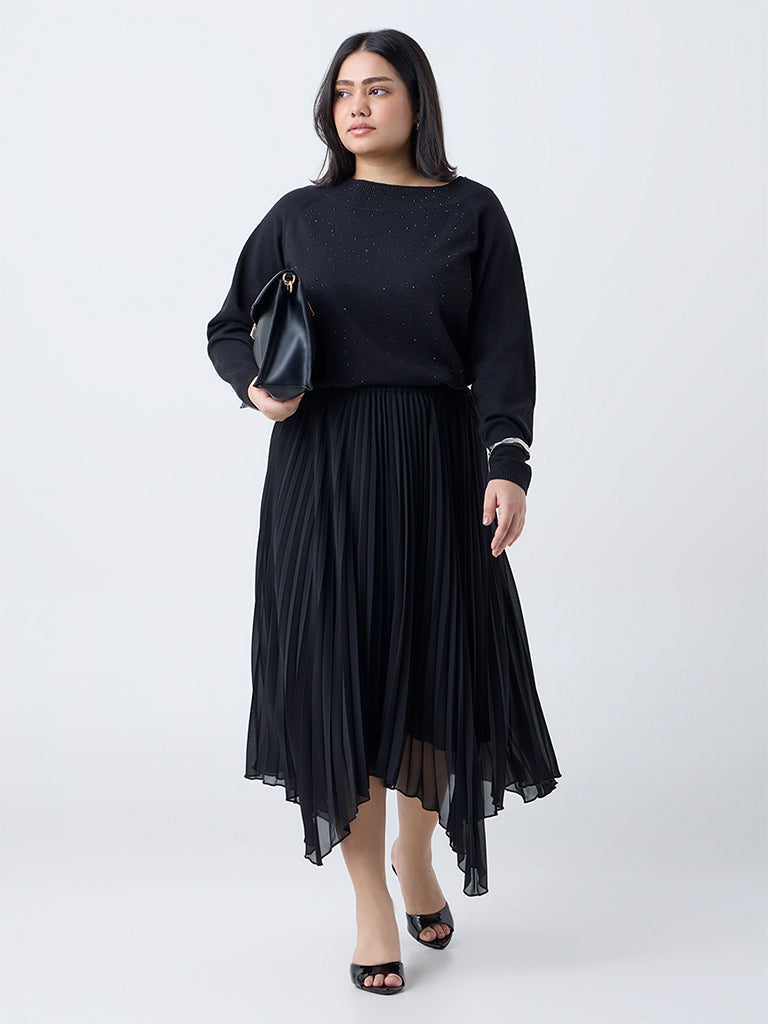 Gia Black Embellished Top