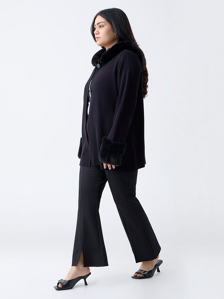 Gia Black Solid Cardigan