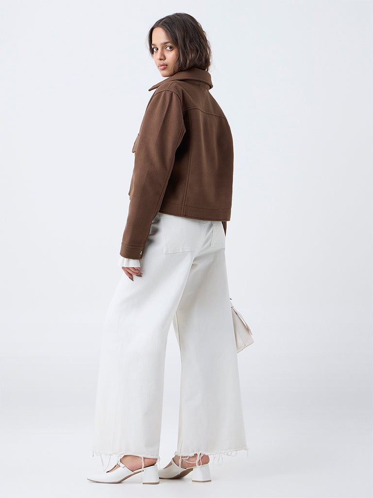 LOV Brown Solid Jacket