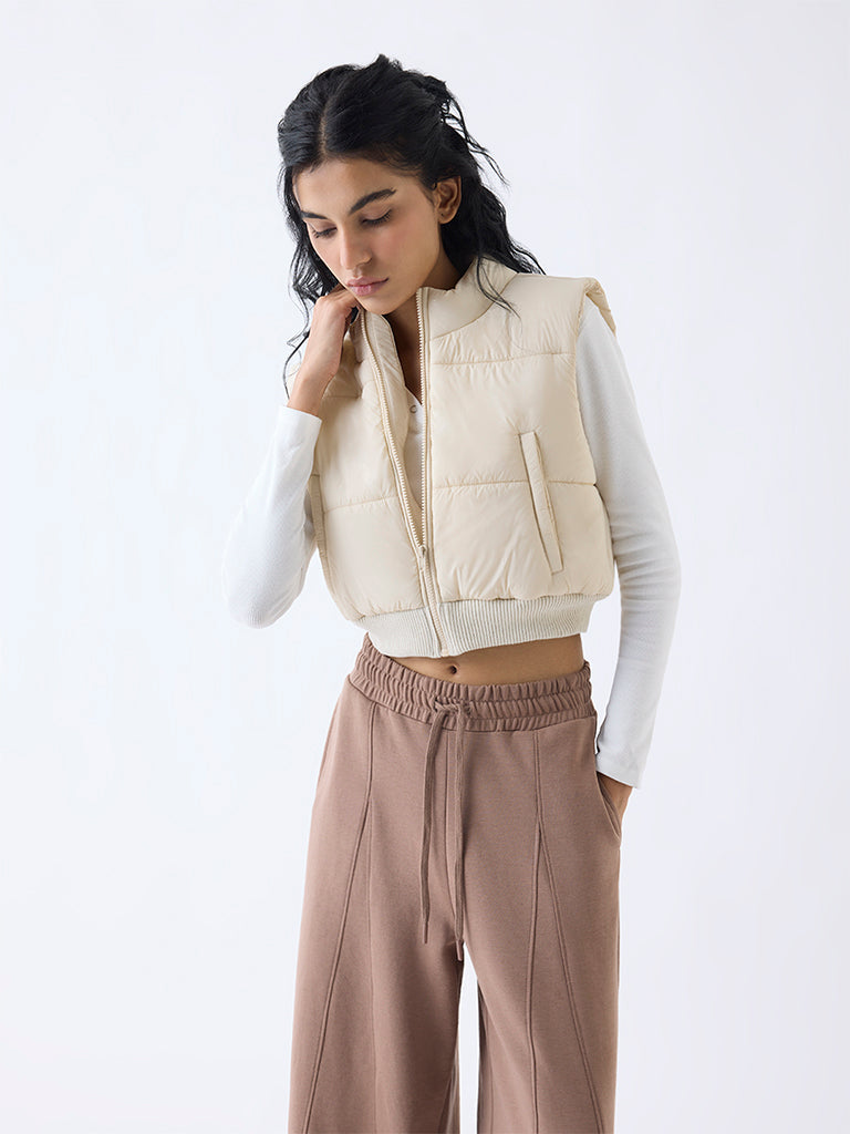 Studiofit Cream Puffer Jacket