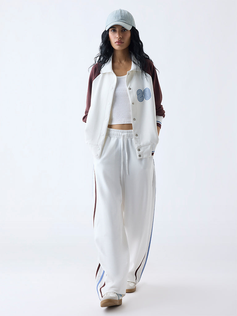 Studiofit White Typographic Jacket