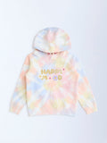 HOP Kids Multicolour Tie-Dye Design Cotton-Blend Hoodie