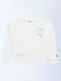 Y&F Kids Off-White Printed Cotton-Blend Sweatshirt