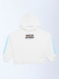 Y&F Kids White Text Printed Cotton-Blend Hoodie