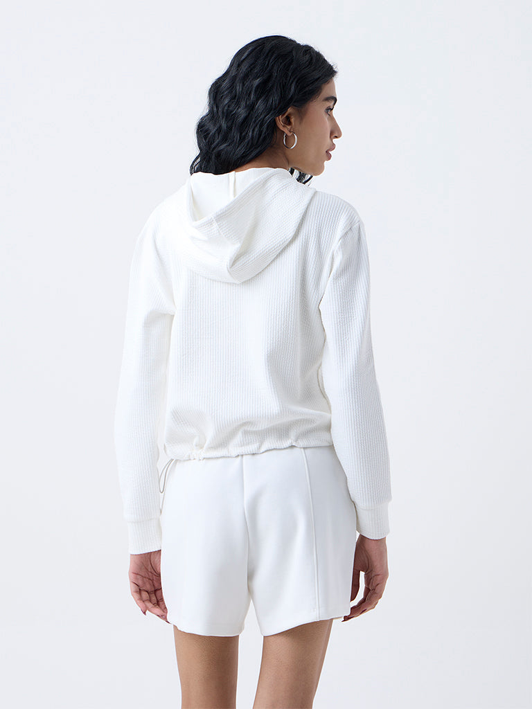 Studiofit White Textured Jacket