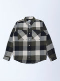 Y&F Kids Olive Checks Design Cotton Shirt