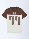 Y&F Kids Off-White Colour-Blocked Cotton T-Shirt