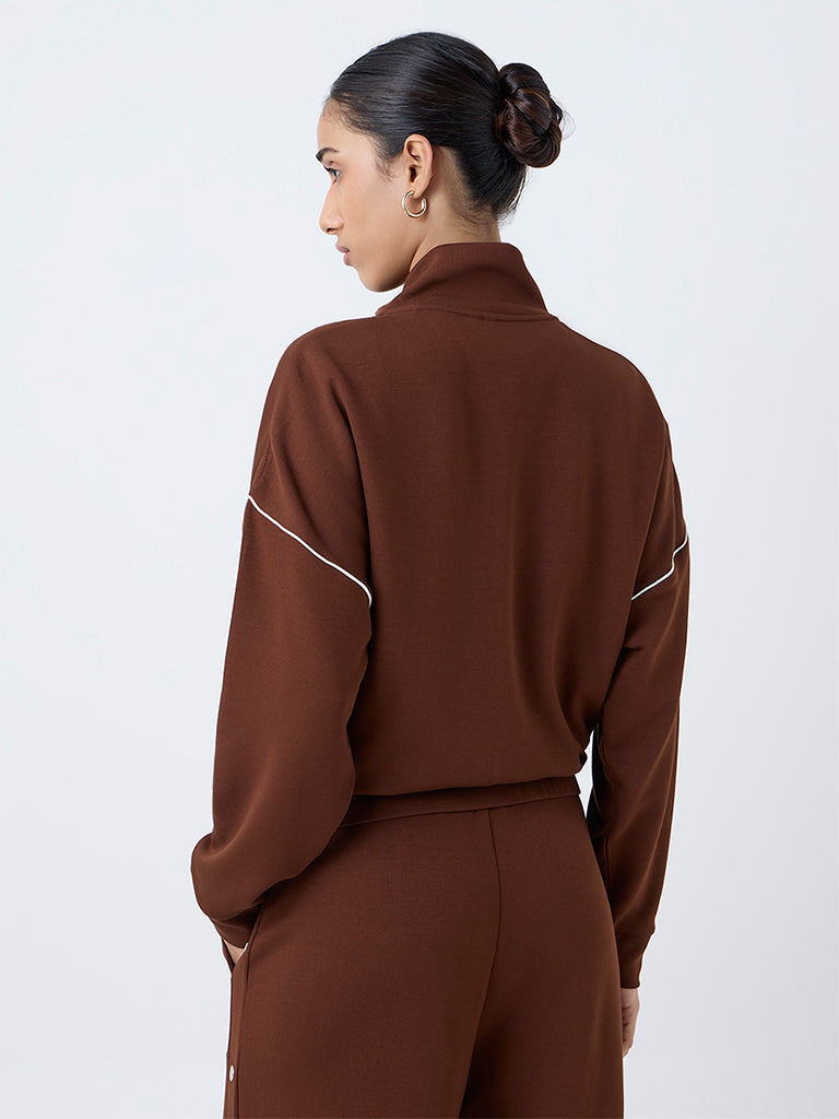 LOV Dark Brown Solid Jacket