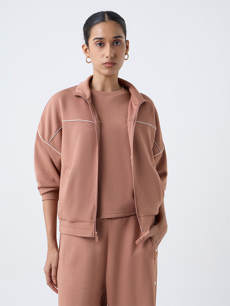 LOV Light Brown Solid Jacket